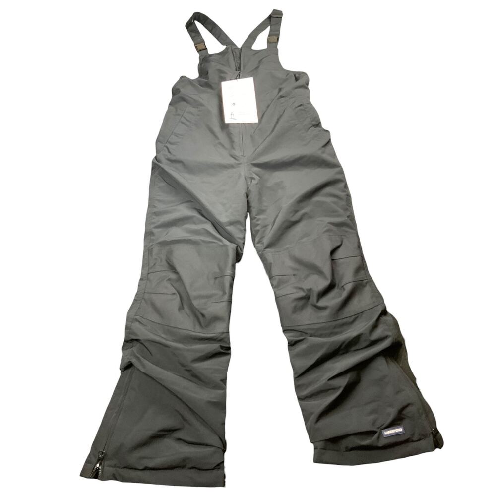 Lands End Kids 10 Squall Snow Bibs Black Waterproof Insulated Ski Snow Pants